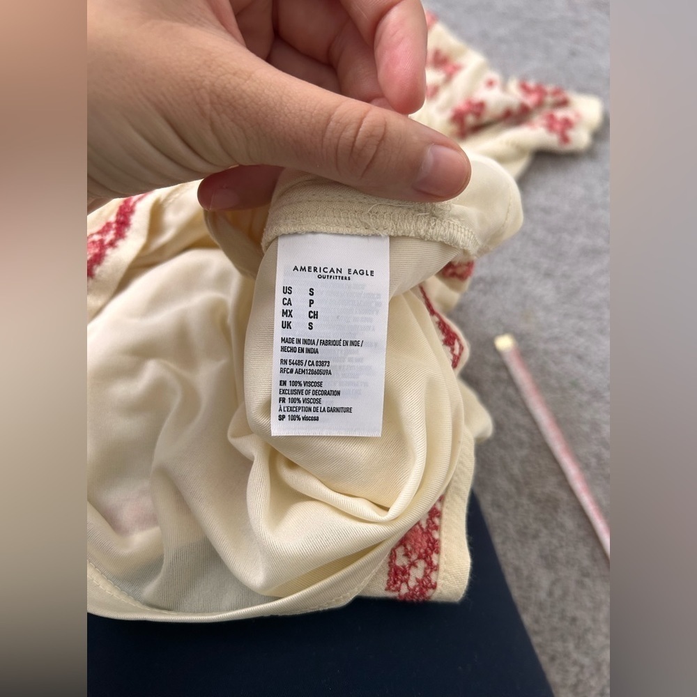 American Eagle Embroidered Bohemian Romper - Picture 6 of 8